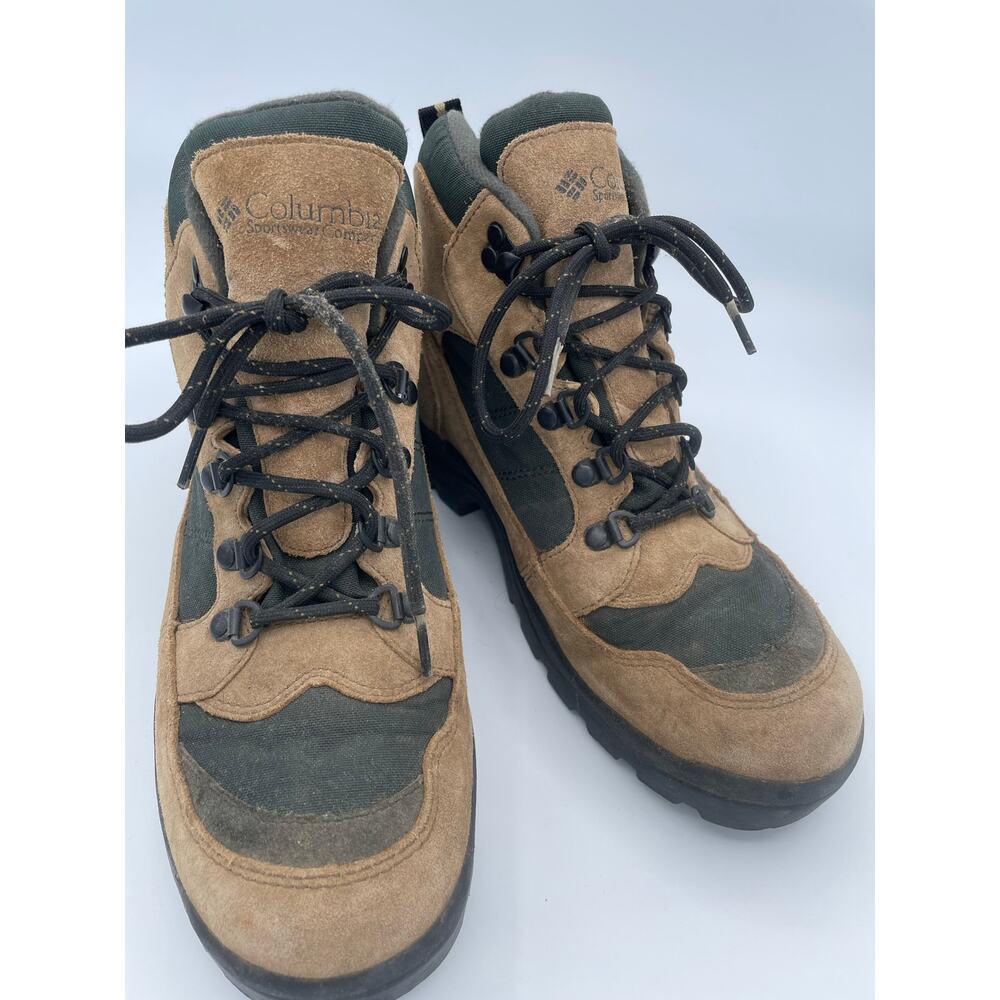 Columbia Hurricane Creek Mens Hiking Boots Waterproof Brown Green Size 7.5 Scout